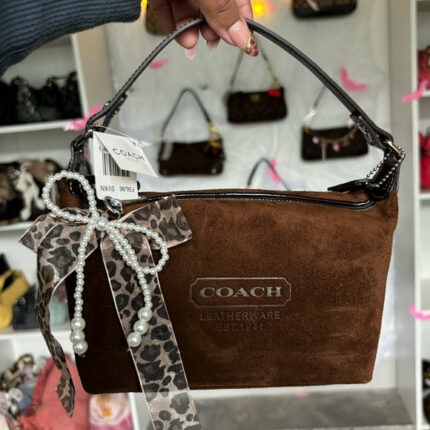 VINTAGEFIND™ y2k coach suede pouch handbag