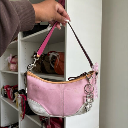 VINTAGEFIND™ y2k coach hobo shoulder pink canvas 🎀