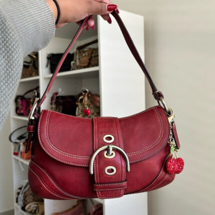 VINTAGEFIND™ vintage coach soho cherry red leather